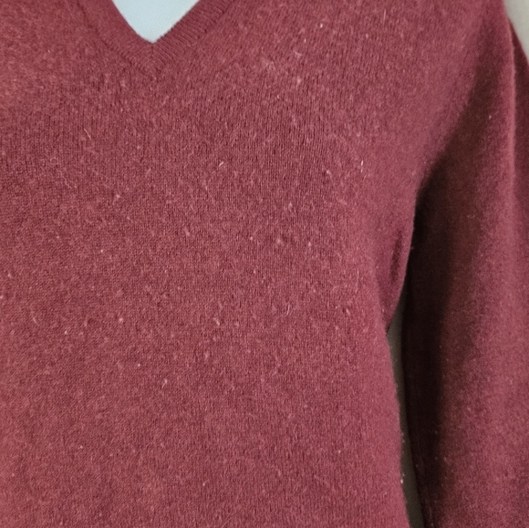 Vintage Jaeger rust red sik cashmere sweater Womens Medium 36 - Picture 4 of 9